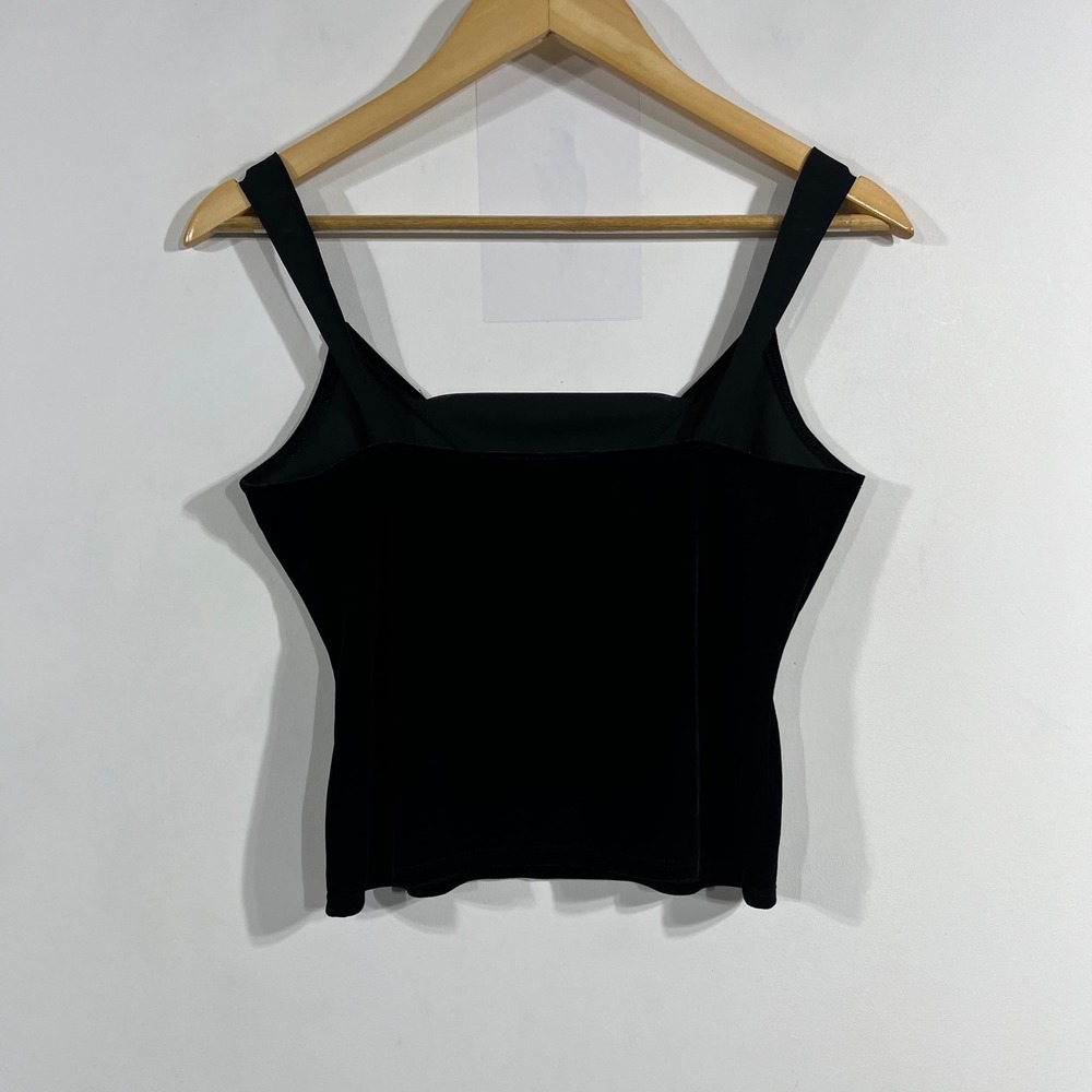 Talbots VTG 90s Old Money Euro Summer Dainty Velvet Cami Tank Top Womens Medium - Picture 4 of 9